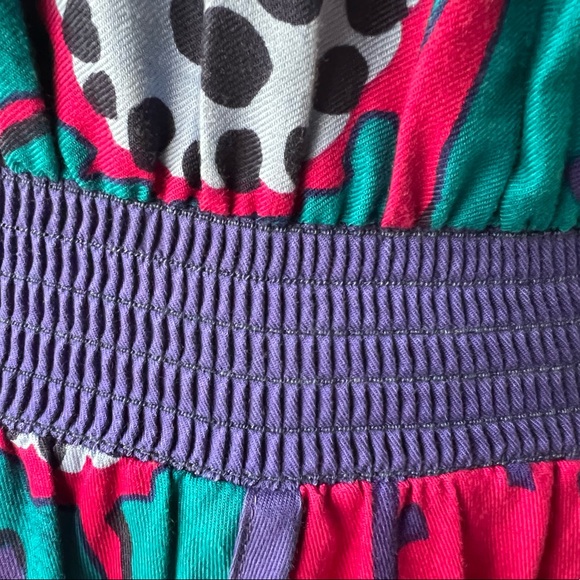 Jeanne Marc Dress Colorful 🌸❤️Pink Teal - Picture 13 of 14